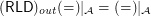 $ (\mathsf{\tmop{RLD}})_{\tmop{out}} {(=)} |_{\mathcal{A}} = {(=)}|_{\mathcal{A}} $